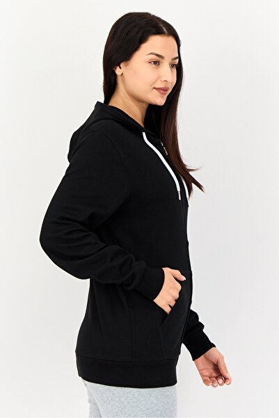 Ellesse Women Sportswear Fit Long Sleeve Outdoor Full Zip Hoodie, Black