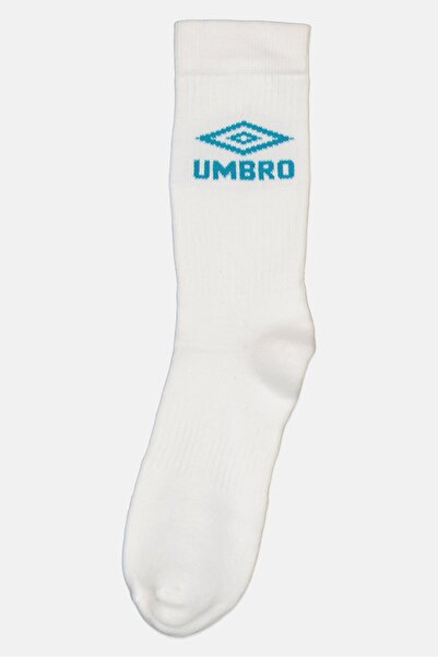 UMBRO Men Brand Logo High Socks, White