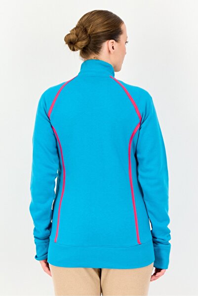 Asics Women Sportswear Fit Brand Logo Long Sleeve Outdoor Sweatshirt, Turquoise
