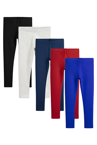 Colorinas Snuggy Basic 5-Pack Girls' Cotton Combed Leggings