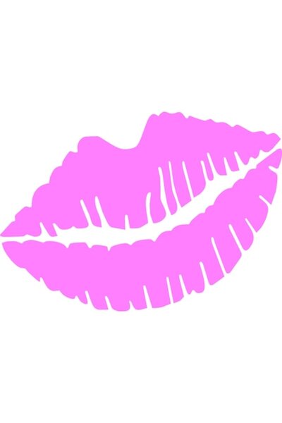Oracal Sticker auto ''Kiss'', 20x13 cm, roz