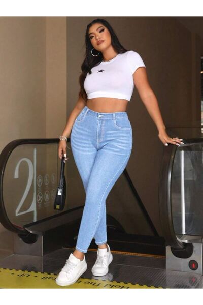 Noxter Women's Denim Pants Plus Size