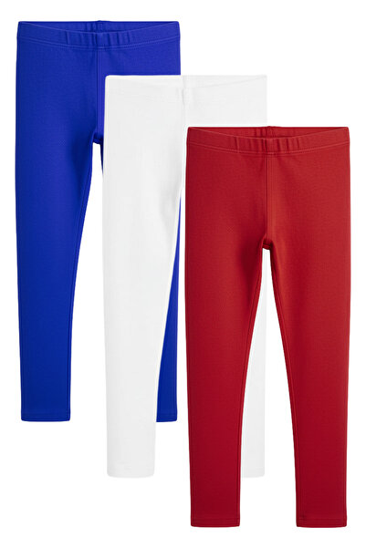 Colorinas Snuggy Basic 3-Pack Girls' Cotton Combed Leggings