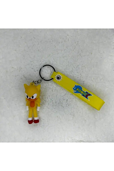 CNS Concept سلسلة مفاتيح سونيك صفراء ثلاثية الأبعاد من السيليكون