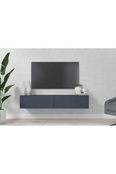 joy mob Eko Tv Ünitesi Tv Sehpası Alt Modül Karbon Gri 140 Cm Mdf