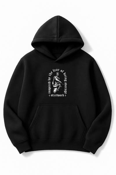 Altair Tr Black Oversized Unisex Inspired by the Fear B Printed K Hooded Swea...
