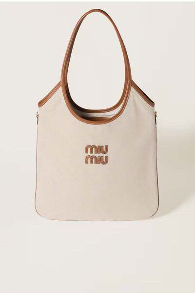 Miu Ivy canvas tote bag - Shoulder