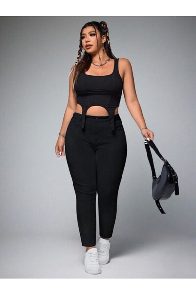 Noxter Women's Denim Pants Plus Size