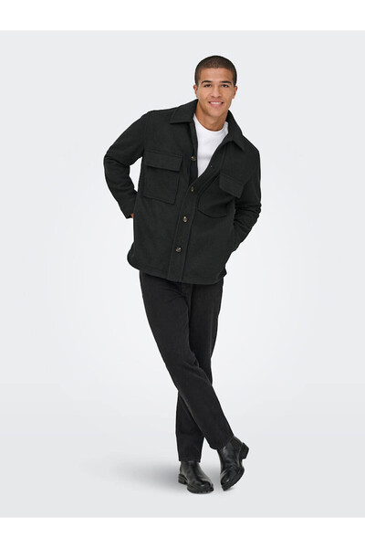 Only & Sons Onskane Shacket Dark Gray Men's Jacket 22034727