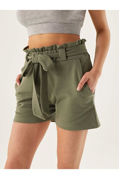 nublik Pamuklu Paperbag Bel Şort