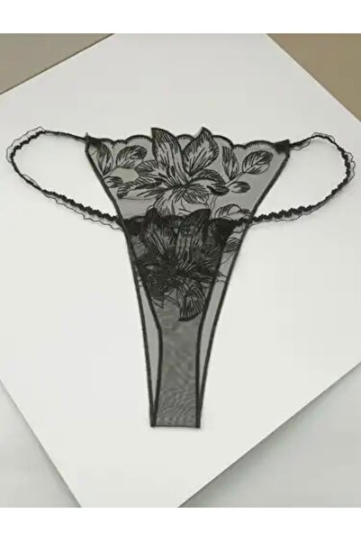 Trendiverse Şeffaf dantelli seksi tanga