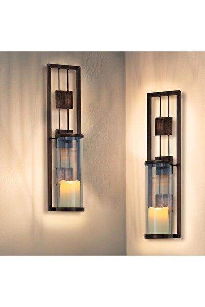 Shelving Solution Wall Sconce Candle Holder Metal Wall Decorations for Living Room, Bathroom, Dining