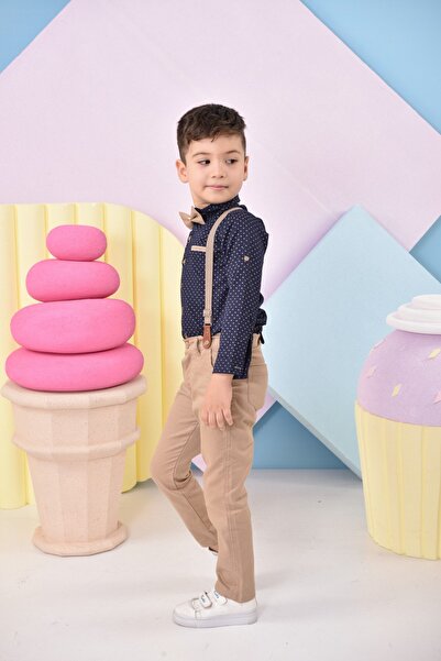 Tiril Tiril Boy's Suspender Bow Tie Shirt Pants Set