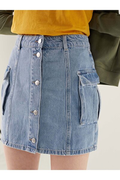 nublik Pamuklu Kot Kargo Etek