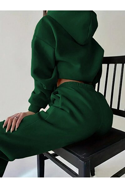 darkopia Unisex Men's Women's Graphite Printed Oversized 3 Thread K Hooded Tracksuit Set