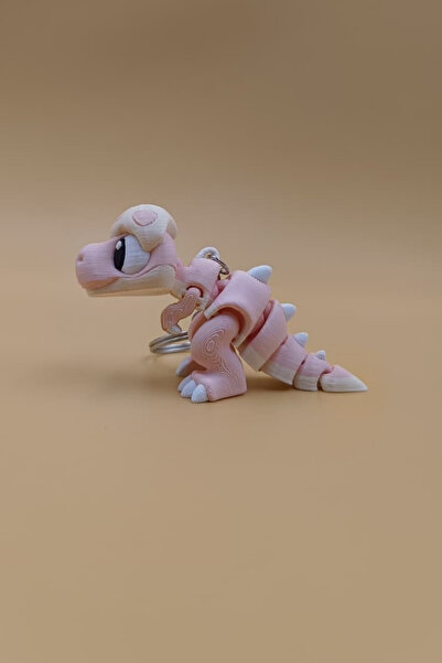 Rodopiva سلسلة مفاتيح متحركة على شكل ديناصور لطيف، زينة للحقائب