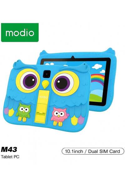 Modio M43 Kids Tablet — 10.1" HD IPS, 8GB RAM, 512GB ROM, Dual SIM, 8000mAh, Blue