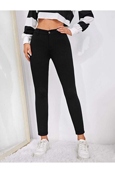 Livik High Waist Black Ankle Length Narrow Leg Skinny Lycra Jeans