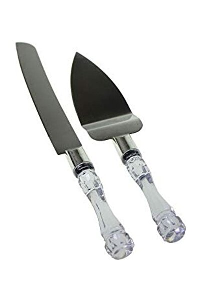 SEGA Stainless Steel 2-Piece Pizza Cutter & Serving Knife Set with Acrylic Handle - Multicolor