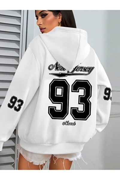 GALASHOP هوديي رقم 93 مطبوع نيو جيرسي لوغو