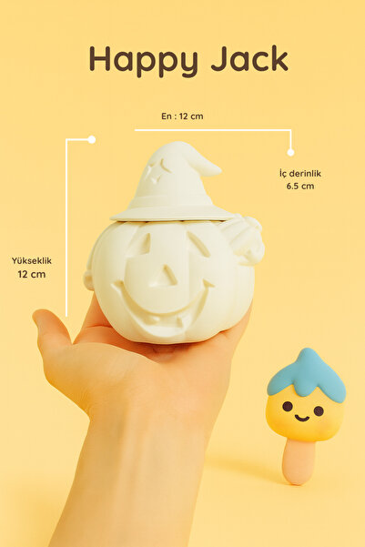 colorbuddie Happy Jack Kabak Seramik Kutu / Mumluk | Boyanabilir | Halloween ...