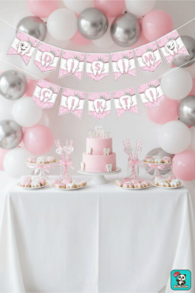 Bunloon Zigzag Banner with the Text'My Teeth Came Out' - Tooth Wheat Party Decoration