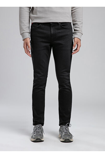 Lee Cooper Normal Bel Skinny Fit Black Men's Denim Trousers 261 Lcm 121079 Jeff Carrasco Black