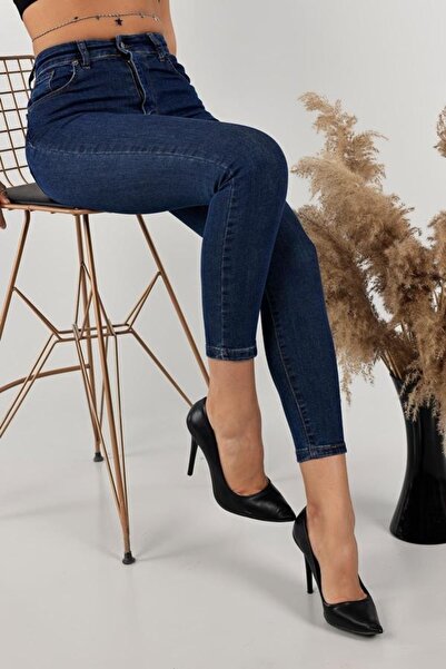 Trn JNS Alena Skinny Fit Comfortable Navy Blue Skinny Jeans