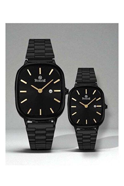 Svenstar Elegant Waterproof Analog Couple Watch Set Date Edition