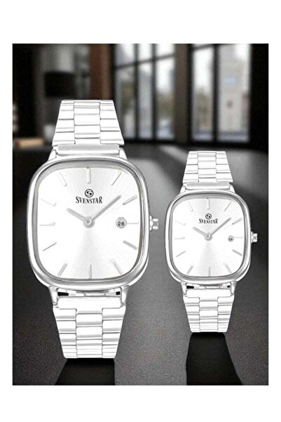 Svenstar Elegant Waterproof Analog Couple Watch Set Date Edition