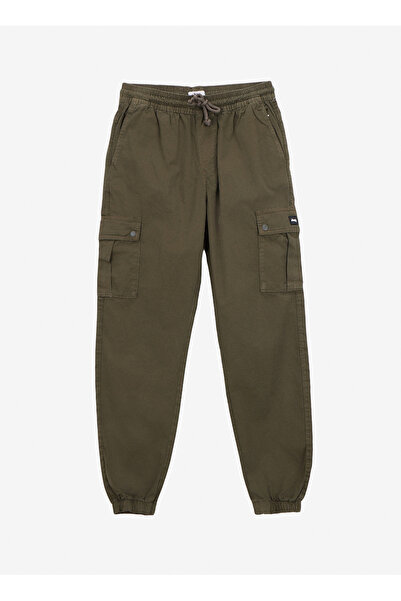 Jeep Lastikli Bel Lastikli Paça Standart Haki Erkek Kargo Pantolon J4WM-PNT4099