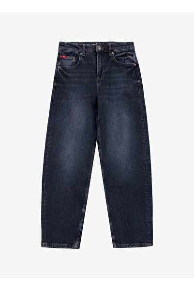 Lee Cooper Yüksek Bel Ankle Paça Bol Kesim Antrasit Kadın Denim Pantolon 261 LCF 121014 MEGAN FRANCE