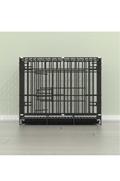 Beauenty Dog Puppy Cage Small 50*37*40CM Black Folding 2 Door Crate With Non-Chew Metal Tray