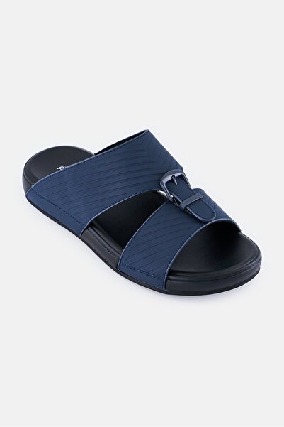 Algspar Men Slip On Arabic Sandals, Navy