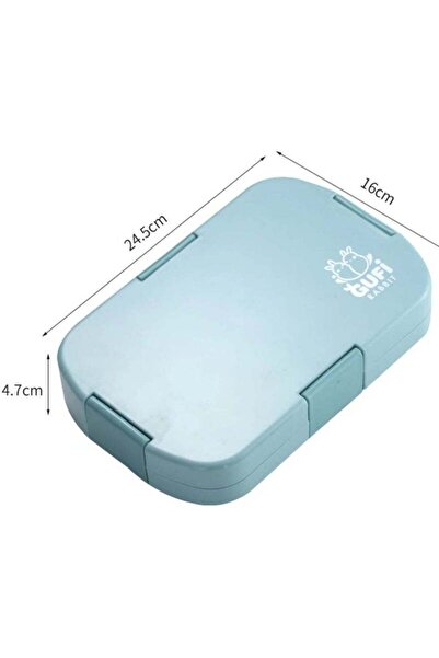 COOYA Bento Box Durable Leak Proof Lunchbox With 5 Compartments For Kids - Blue