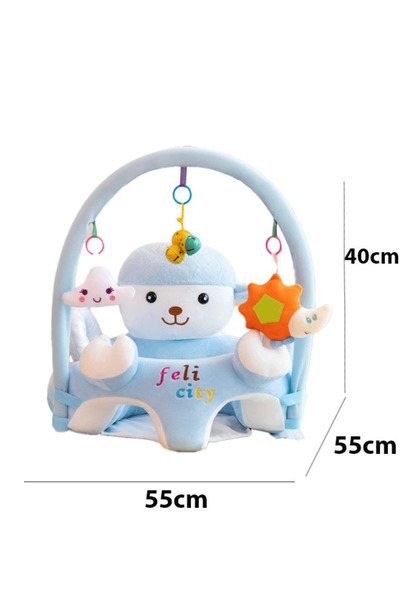 Generic Baby Sitting Support Seat Sofa With Toys Rack Infant Learning Chair Perfect Toddler Gift