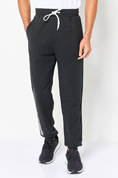Reebok Men Sportswear Fit Brand Logo Outdoor Sweatpants, Black
