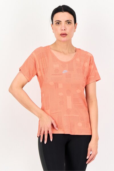 Nike Women Sportswear Fit Short Sleeve Training T-Shirt, Orange