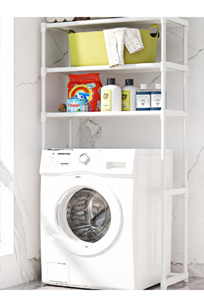 Generic 3-Tier Over Toilet & Washing Machine Storage Rack, Free-Standing Bathroom Corner Organizer Shelf