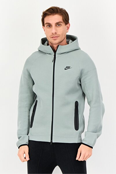 Nike Men Sportswear Fit Long Sleeve Outdoor Full Zip Hoodie, Sage Green