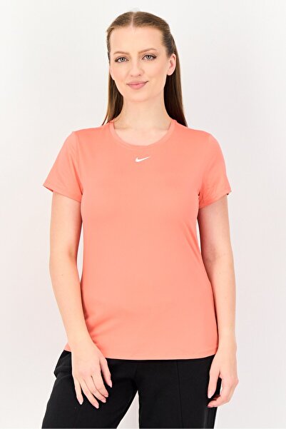 Nike Women Slim Fit Short Sleeves Training Top, Coral