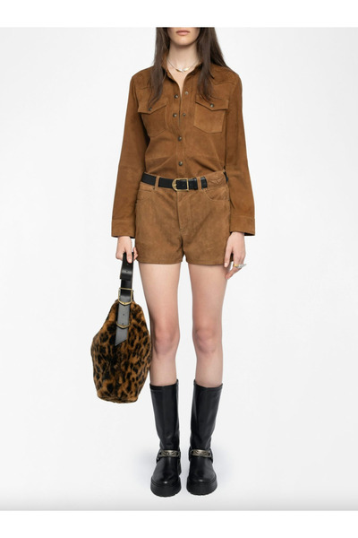 Zadig&Voltaire Thelma Suede Leather Shirt