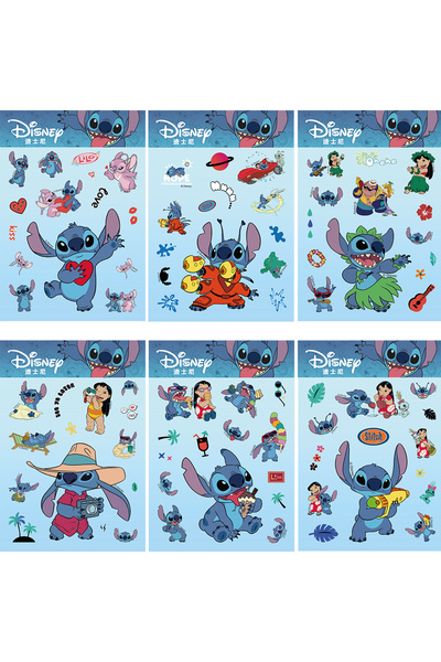 Choice1 8 sheets 32Sheets Disney Stitch Stickers Anime Stickers Skateboarding Laptop Motorcycle Guitar Cute