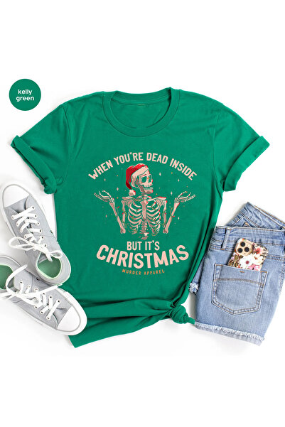 MAGORS تي شيرت قطني بأكمام قصيرة ذو تصميم عادي ومضحك بطابع عيد الميلاد نويل ي...