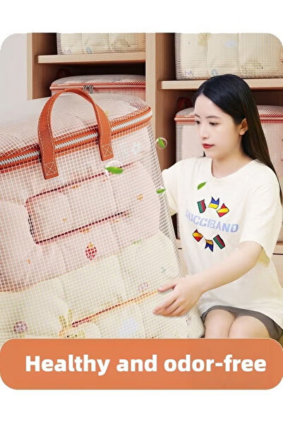 Generic Quilt Storage Bag Large Capacity Bags Clothes Storage Organizers Foldable PVC Closet Storage Bag