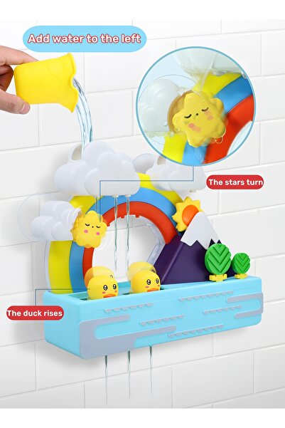 Generic Baby Bath Toys Bathtub Toy with Water Slide Building Track Floating Squirting Toy Toddler Shower Toy