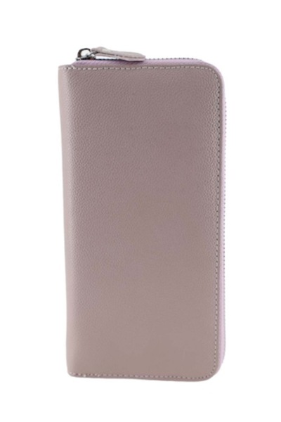 HASSION - Women's leather wallet B02 pink violet
