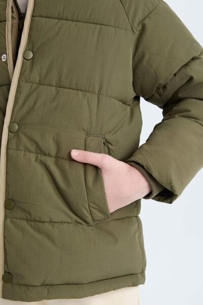 Minigimin Cicileri My Little One's Cicileri Waterproof Hooded Winter Boy's Coat - Green