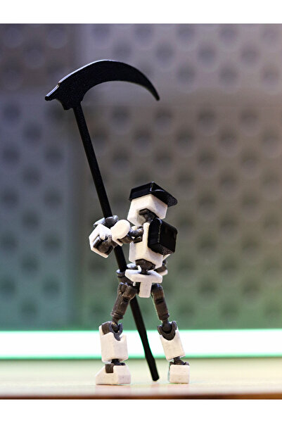 niicraft BEYAZ MİNİ DUMMY13 - Hareketli Aksiyon Figür kılıç ve kalkan dahil