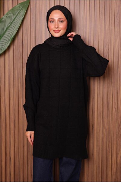 TRENDTESETTÜR Women's Black Knit Tunic t 2107